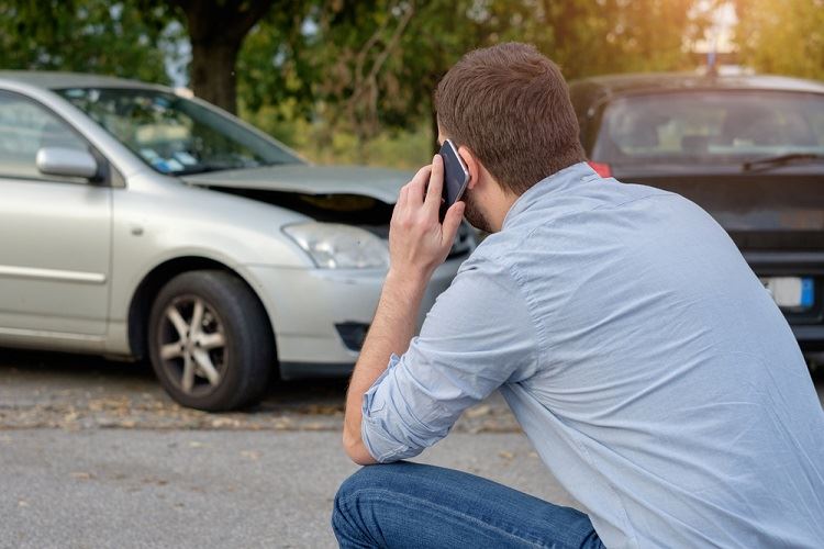 Man sitting in car accident in San Antonio, TX